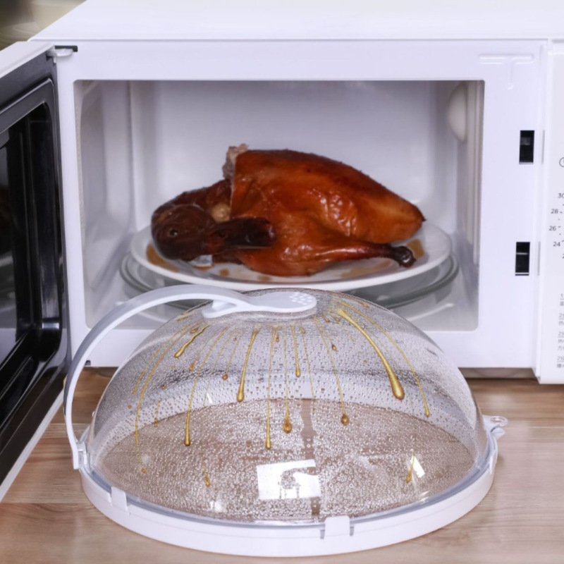 電子レンジ加熱カバー、耐油カバー、透明加熱丸型プラスチックボウルカバー、ハンドル付き鮮度保持カバー、保温カバー、特殊カバー|undefined