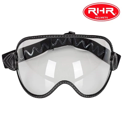 RHR retro motorcycle helmet mask DIY half helmet lens elastic band retro full helmet half helmet mask all-match (Dəbilqə (Kaska) aksesuarları) - transparent