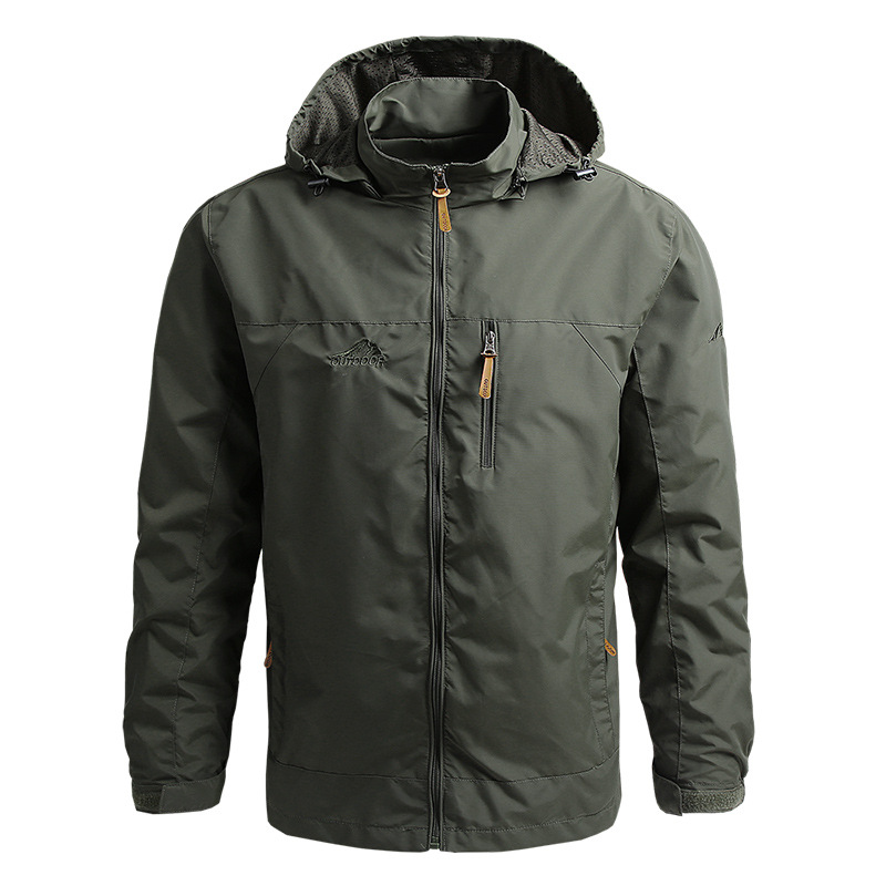 Primavera y otoño nueva chaqueta de los hombres casual suelta más tamaño impermeable chaqueta a prueba de viento montañismo chaqueta deportiva al aire libre Juventud