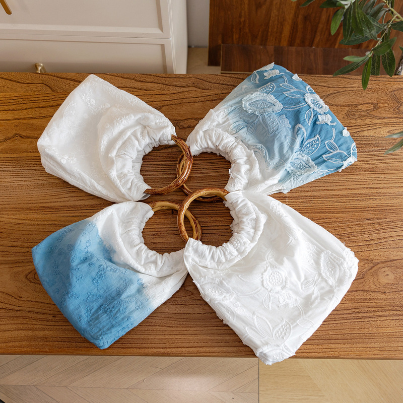 Special Offer New Chinese Style Embroidered Handbag Elegant Bamboo Bag Phone Bag Fashionable Versatile Handbag Popular Women's Bag