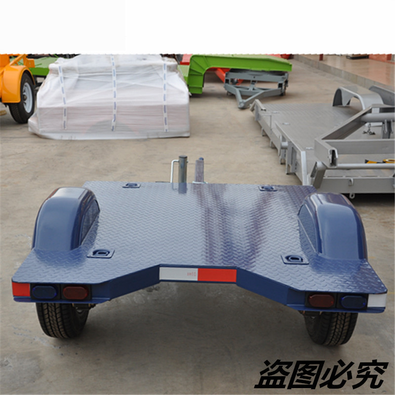 0.5吨汽车拖车 平板拖车 圆罐小拖车 椭圆罐拖车 斗车 工具车