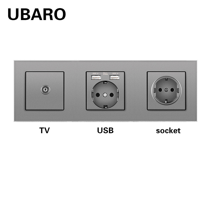 258 TV-USB 소켓-회색
