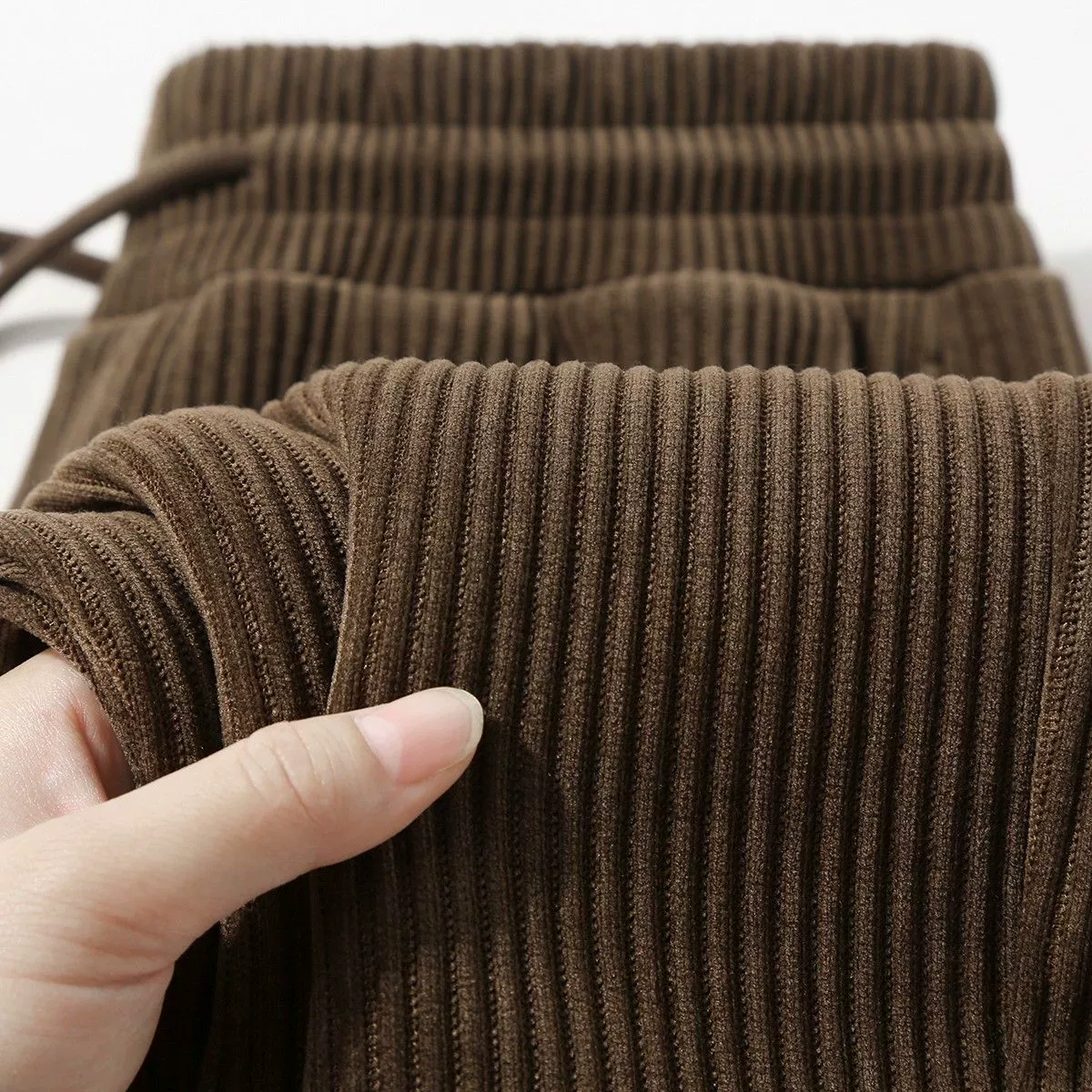 300-килограммовые американские вельветовые свободные повседневные брюки женские весенне-осенние прямые спортивные широкие брюки