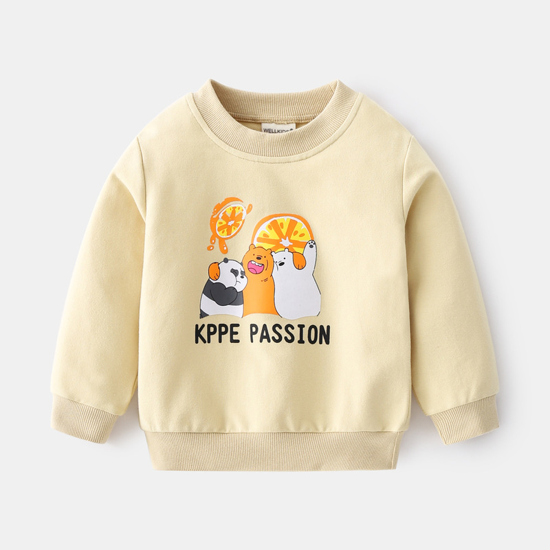 2022秋冬の新型子供服韓国版男女子供長袖tシャツの底のシャツがゆったりしています。|undefined