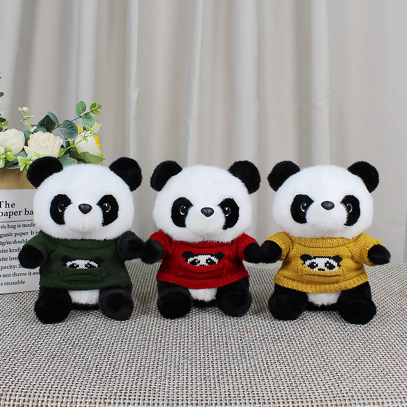 Disfraz encantador China panda muñeca juguetes de peluche regalos simulación Tesoro Nacional al por mayor puede agregar logotipo