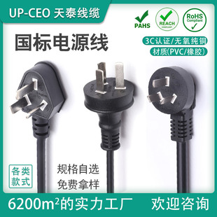 National Standard Quality Certified Two-Core and Three-Core Plug Power Cord, Various Two-Plug and Three-Plug Plugs with Plum Blossom Tail
