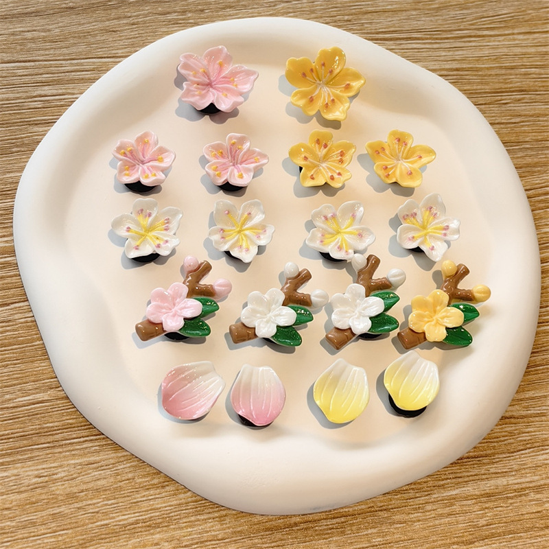 新商品の国風漢服立体桃花桜洞靴アクセサリー高級感花びらdiy靴アクセサリー靴バックル|undefined