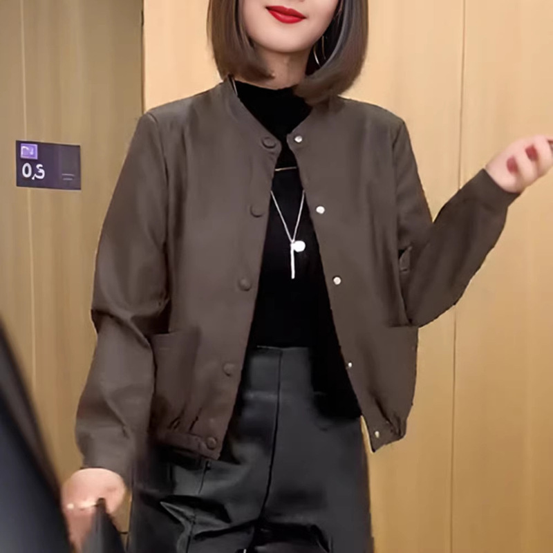 Leather Short Jacket for Women, Spring, Autumn, and Winter 2026 New Trendy Style, Stylish and Fashionable Top for Petite Figures