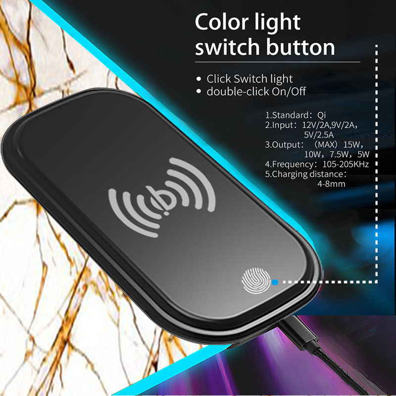 Marble Art Luminous RGB Gaming Mouse Pad LED Keyboard Pad