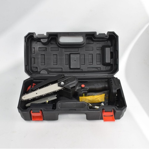 Outdoor small chainsaw, hand-held cross-border high-power rechargeable lithium-electric chain saw, household portable logging hand saw