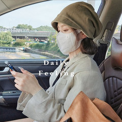 月子帽子産後春秋外出ファッション防風帽子女性用冷帽子