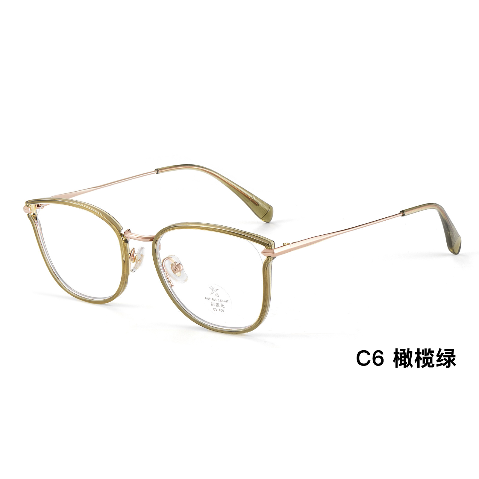 Marco de espejo de miopía anti-luz azul de ojo de gato de viento ins Diseño de ojo de gato hueco europeo y americano Danyang gafas disponibles al por mayor