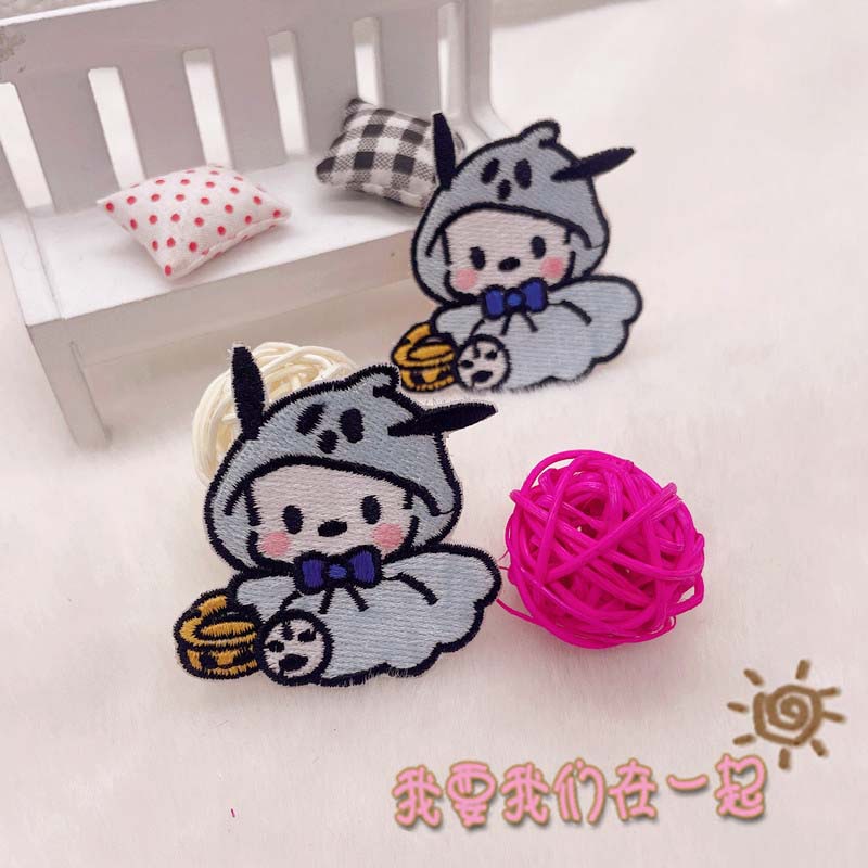 Birch Embroidered cloth patch computer embroidered seal DIY accessories self-adhesive cartoon cloak and handkerchief clothing decorative patch
