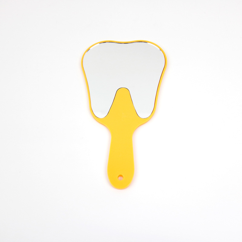 Dental espejo de la joyería del diente espejo de la Clínica oral pequeño espejo redondo de la joyería espejo cosmético en forma de diente espejo pequeño