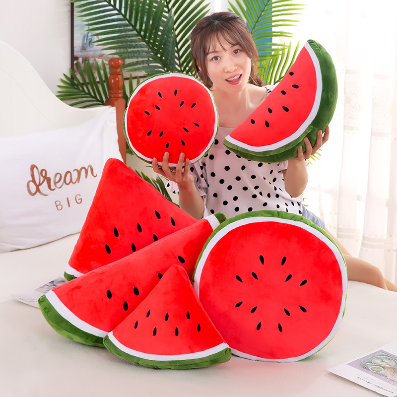 New simulation fruit pillow, watermelon cushion, plush toy, office chair sofa cushion, stuffed doll