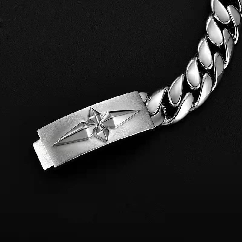 Liangxi Cuban Bracelet For Men, Trendy, Simple, Versatile, Unique, Bold, Niche Design, Thick And Heavy Solid Chain_voghion.com