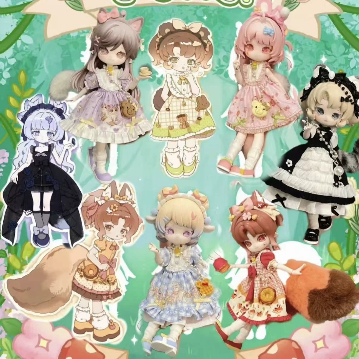 Блайнд-бокс кукла Bonnie Bonni Rabbit Sweetheart Party Series — коллекционные BJD-фигурки, случайный 1/6 набор
