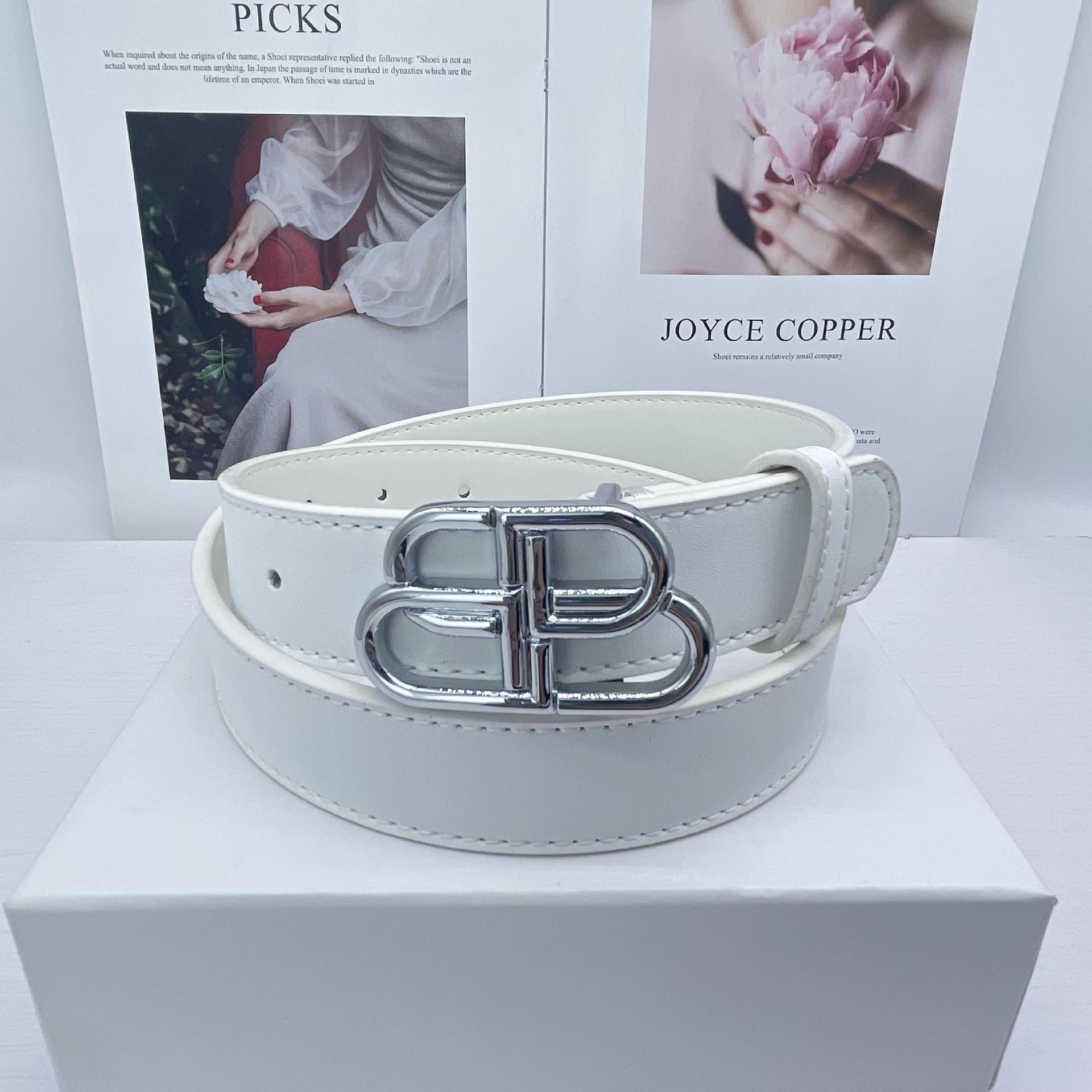 밝은 3.0 화이트 실버 버클