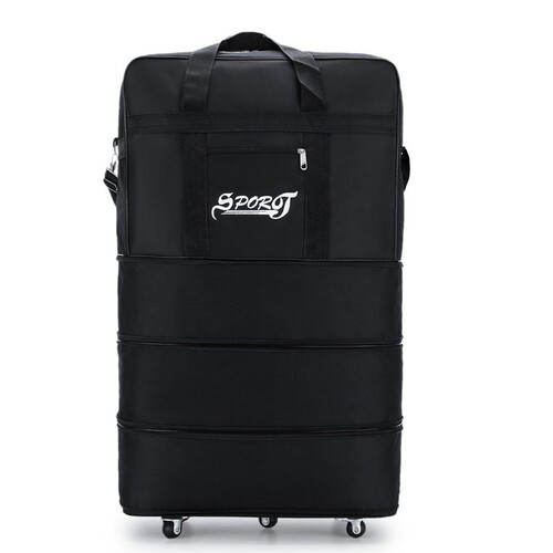 Cross-border air checked bag Oxford luggage bag large capacity three-layer moving travel bag extended wheeled travel bag
