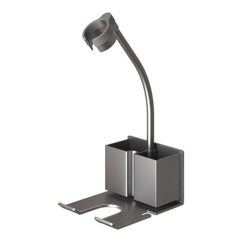 Baño perezoso secador de pelo soporte de ventilador de mano libre liberación de soporte de secador de pelo eléctrico de doble mano colgado en la pared sin perforación