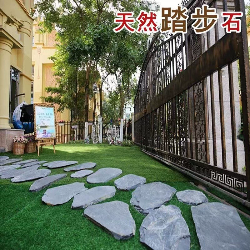 ✅Природный голубой известняк плитка для дорожки в саду, ступенька для двора виллы, пол для двора, садовая дорожка