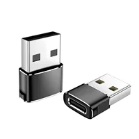 Алюминиевый USB -> TYPE-C адаптер (переходник) с USB на Type-C, адаптер A -> C (Type-C гнездо)