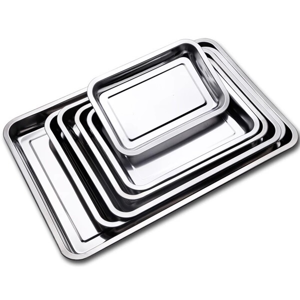 Rectangular dinner plate stainless steel for commercial use for home…