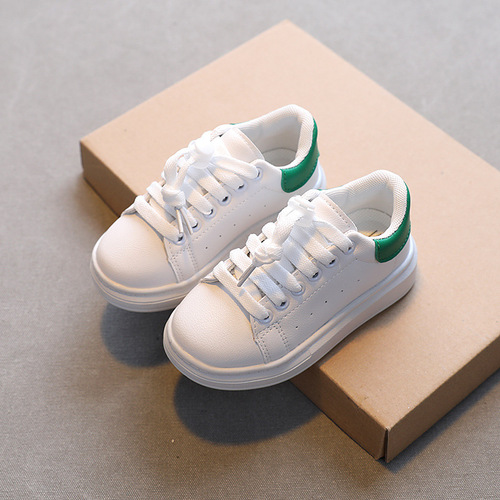 Children's McQueen white shoes  spring new breathable low-cut sneakers 1-16 years old student shoes boys sports shoes