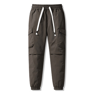 2024 winter new tooling charge function sports toe down pants men's loose outdoor warm pants men's