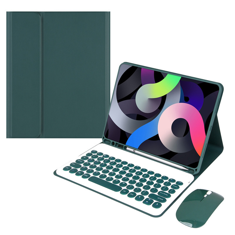 For iPadair5 round hat candy keyboard 10.2 split pen slot protective cover 10.9 inch Bluetooth Keyboard Mouse