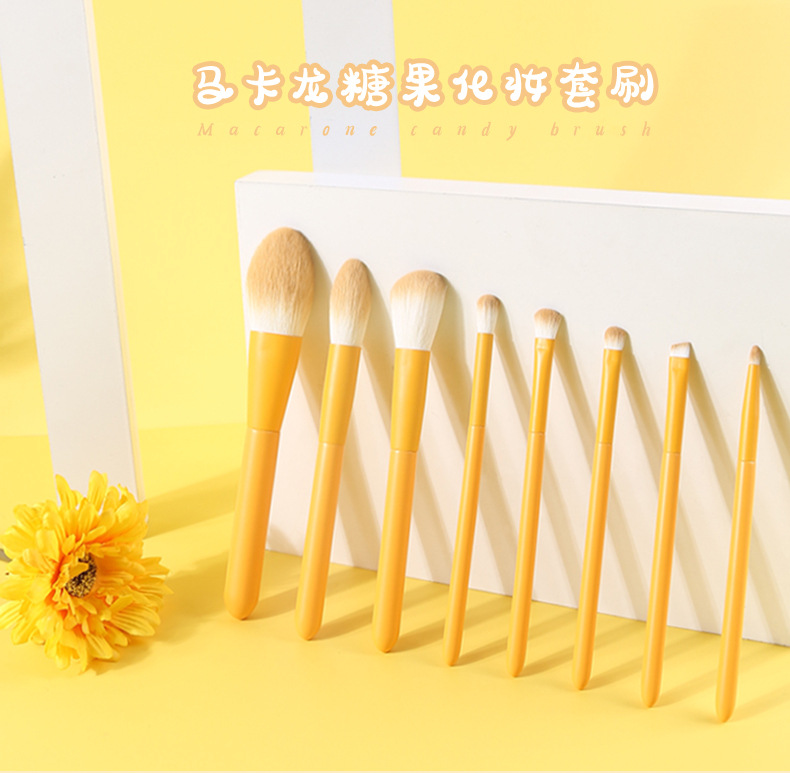 Wholesale Simple Four-color 10 Portable Makeup Brush Set display picture 17