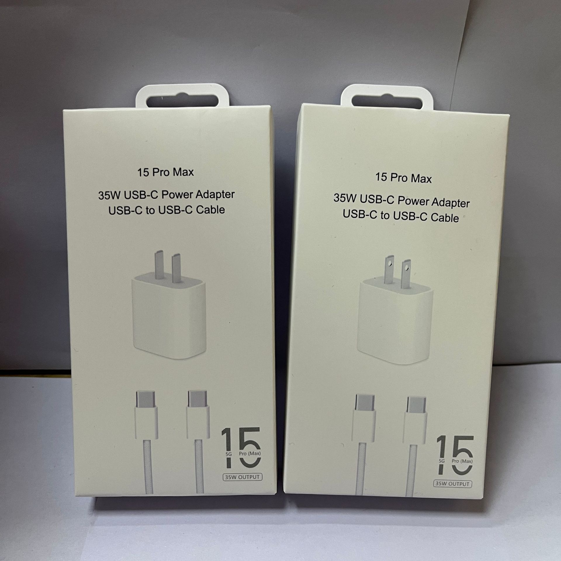 适用于苹果15充电器套装包装盒新款35W充电头+线包装盒现货供应