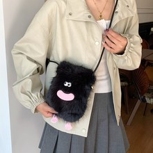 网红个性创意香肠嘴丑萌搞怪毛绒包包可爱少女洋气潮流斜挎包