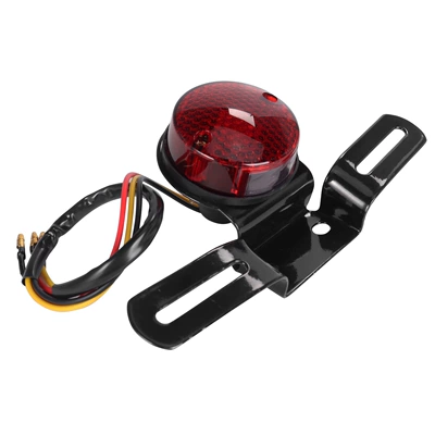 Motorcycle Accessories Harley Cruise Prince Car Modified Retro Metal Rear Tail Light Brake Light License Plate Brake Tail Light (Motosiklet ləvazimatları və aksesuarları) - black