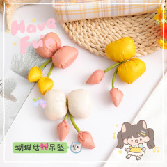 夏季新品田園風蝴蝶結吊墜胸針批發韓版手工diy禮品女生包包掛件