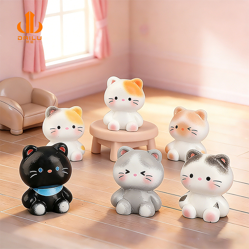 Mikromanzara creative cartoon mushuk - DIY stol va avtomobil dekoratsiyon