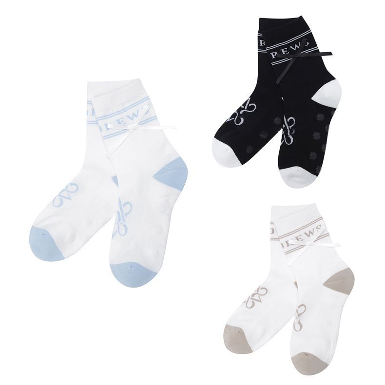 24 New Korean Golf Women's Outdoor Sports Football Socks Casual Breathable Mid-Calf Socks Fashionable Printed Socks