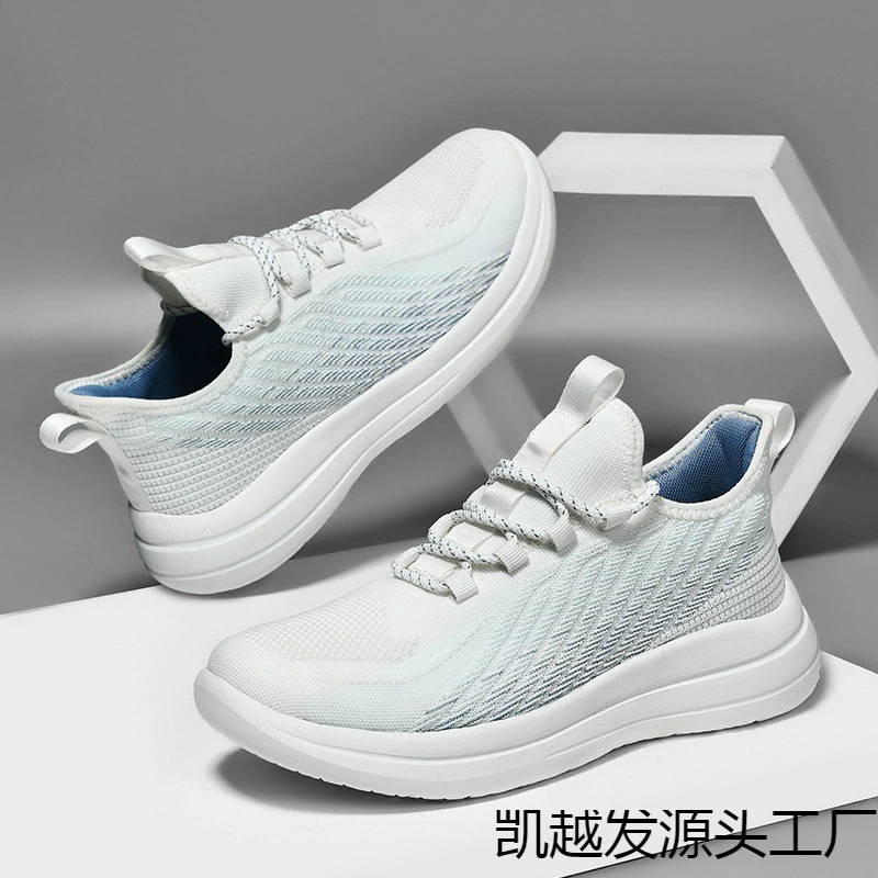 Молодежная летняя мужская обувь большого размера студенческая дышащая 46 летающая спортивная повседневная обувь 47 легкая мягкая подошва 48 сетчатая обувь