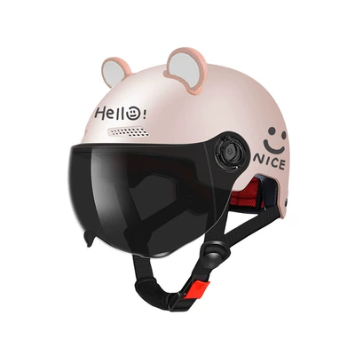 Summer Men's Sun Protection Cycling Helmet – Motorcycle Safety Supplies - new-national-standard-pink-short-tea-free-cute-ears-one-size-fits-all