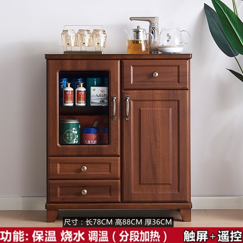 2025 nuevo gabinete de bar de té doméstico de madera china de alta gama totalmente automático dispensador de agua inteligente desinfección gabinete todo en uno