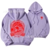 Light purple -colored falling shoulder sleeves 1