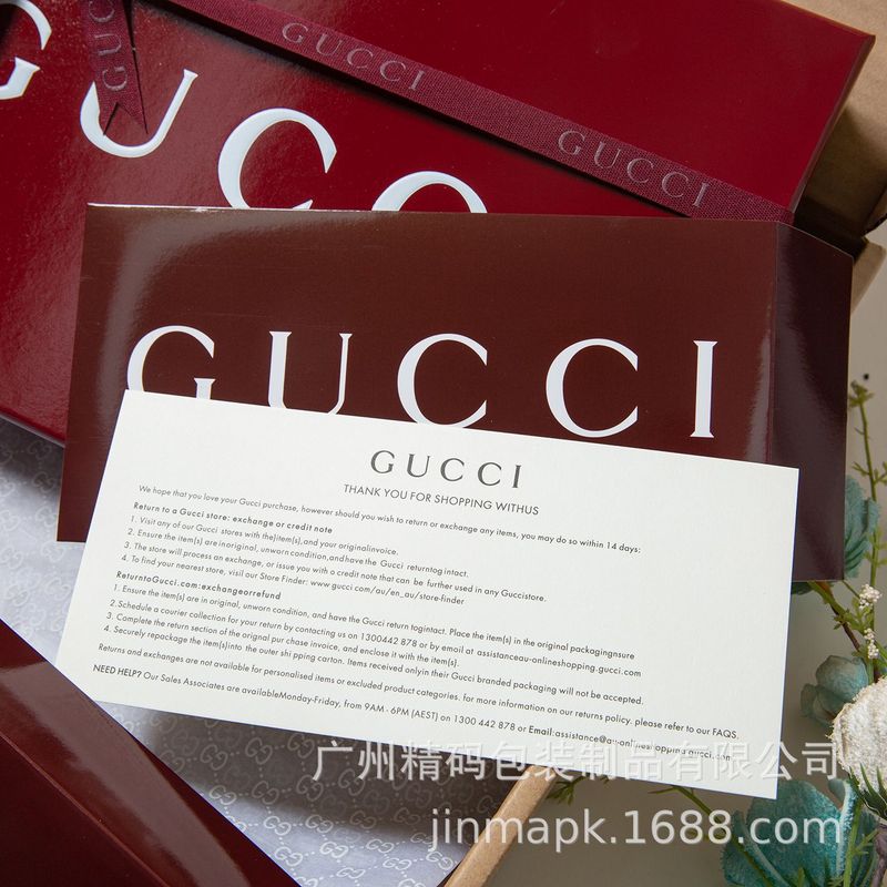 品质一比一 欧美奢侈品专柜大牌 红色GUCI* 外飞机盒配件加印LOGO|undefined