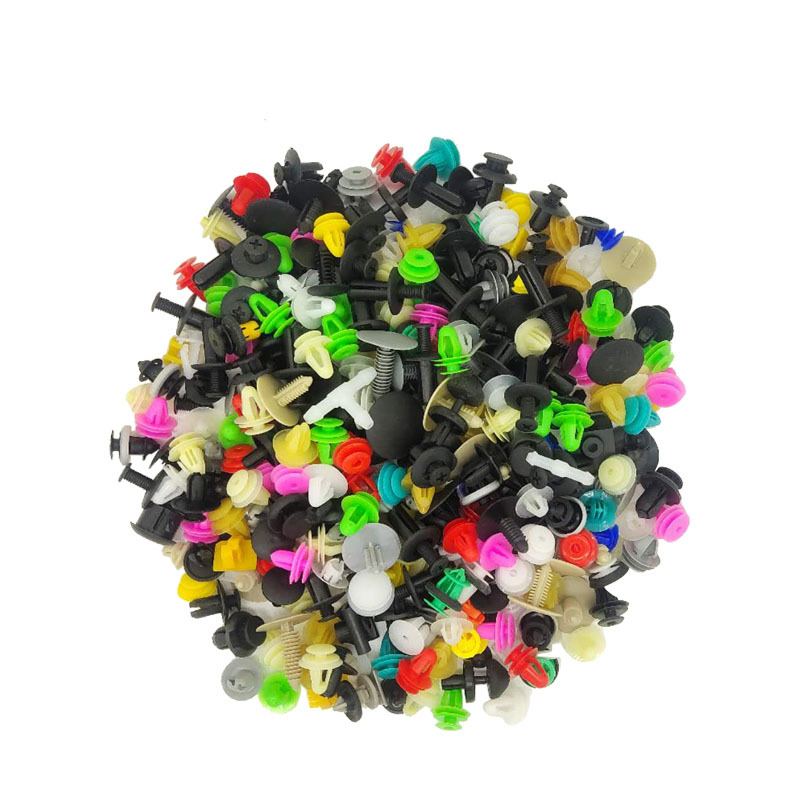500 piezas coche tipo universal hebilla mixta soporte de parachoques plástico mezclado tornillo de expansión clip de remache