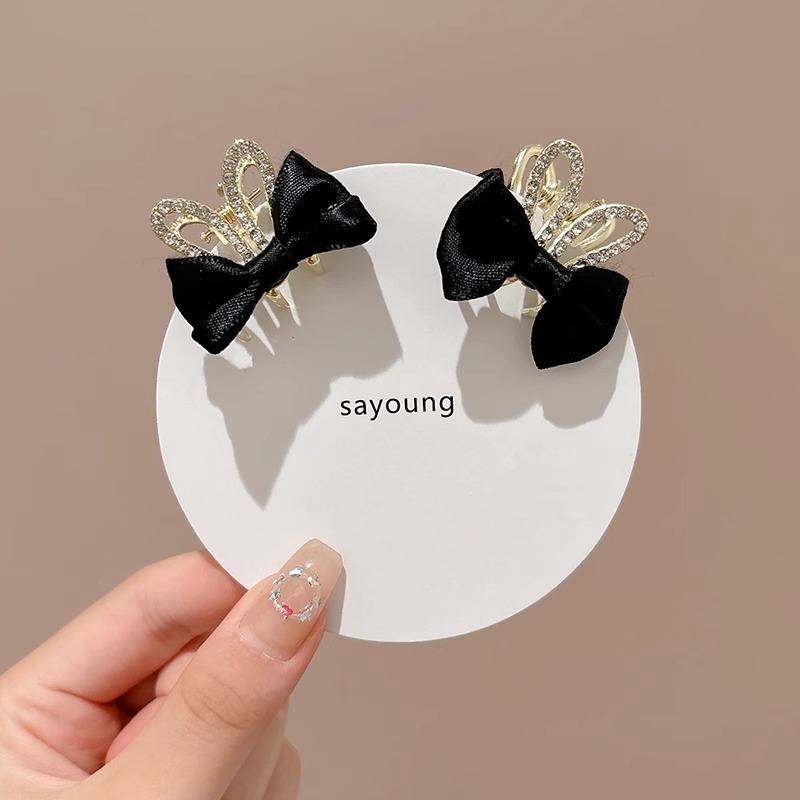 Clip de cabello de arco frente lateral clip de frangeo princesa de alto nivel cabeza pequeña clip de agarre mujer 2025 nuevo clip de cabello detrás de la oreja