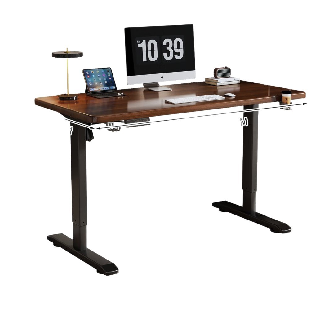 Mesa de computadora elevadora de madera sólida eléctrica de escritorio de escritorio de estudio doméstico moderno y simple de pie de escritorio de trabajo
