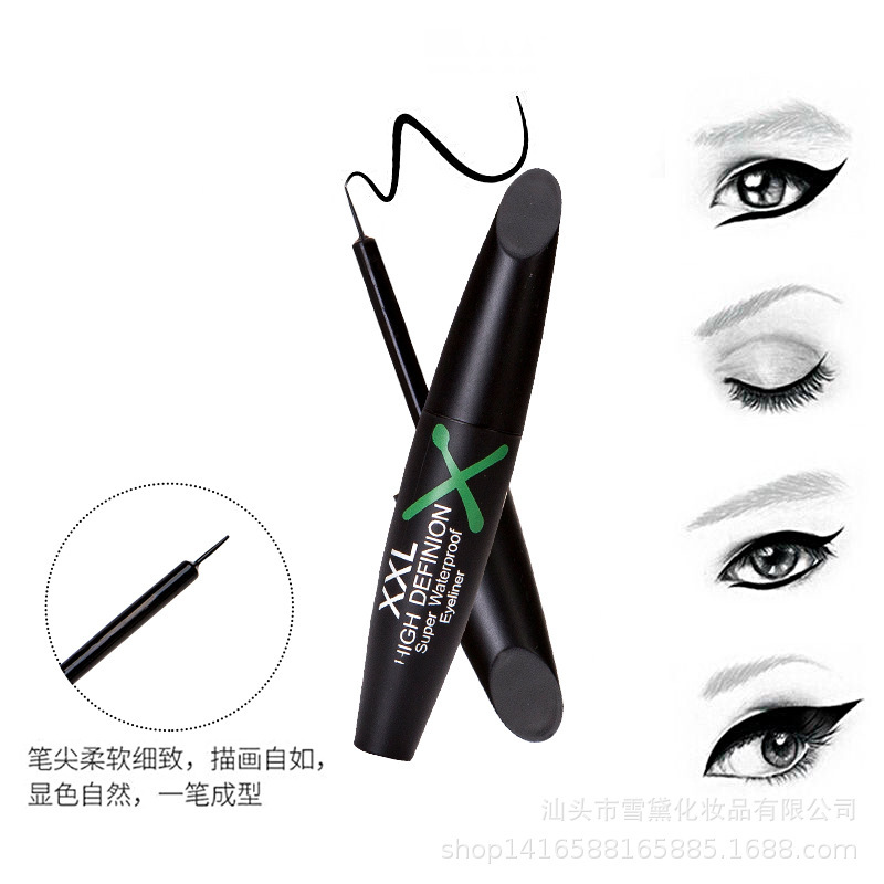 Shedoes impermeable a prueba de sudor no manchado no decolorante de secado rápido de larga duración negro fresco ojo grande delineador de ojos principiante