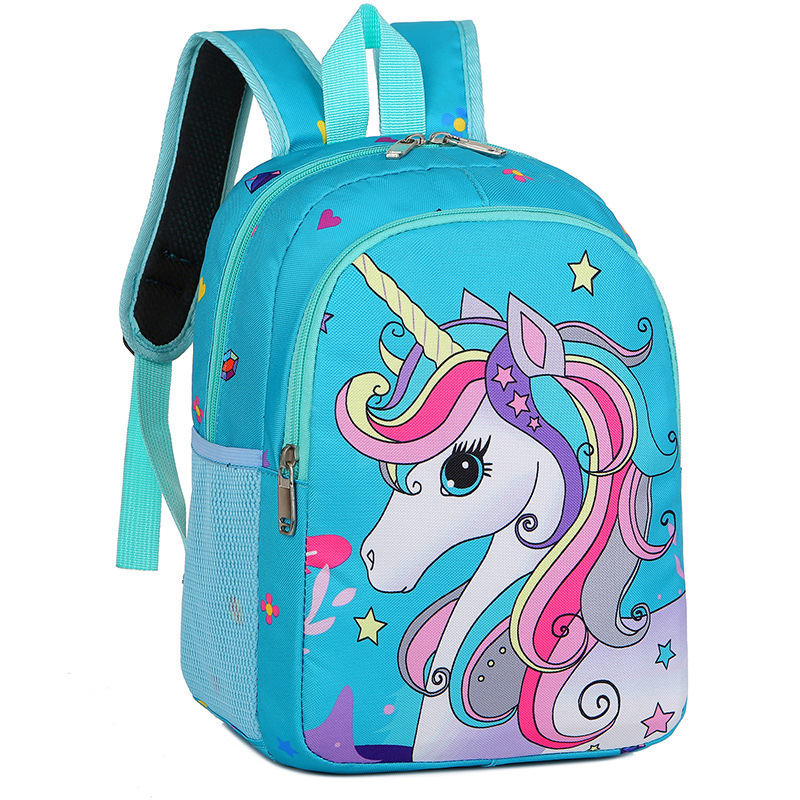 Comercio exterior kindergarten schoolbag 2-6 años de edad gran capacidad Unicorn Girl mochila de primer grado