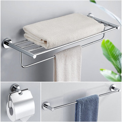 All-Copper Towel Rack Set Bathroom Towel Bar Double Rod Single Rod Simple Bathroom Towel Rack Bathroom Shelf