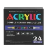24 straight liquid black box [double-headed and two-color]