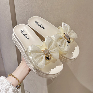 New Summer Sandals for Women, Pearl Heightening, Versatile Two-Wear Outer Sandals for Women